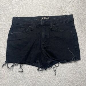 Universal thread Dark Denim Jeans Black Shorts high Rise Shortie Size 6 …